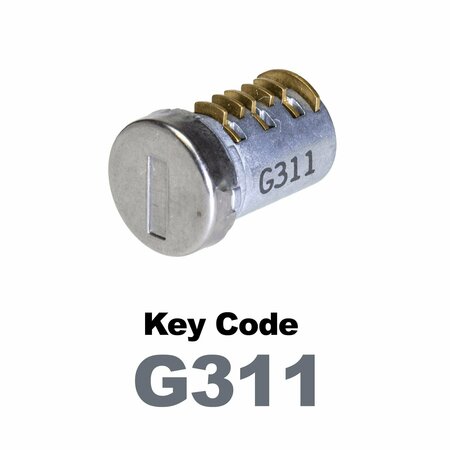 GLOBAL Replacement Lock Cylinder, For Non-Master Key Applications, For use in Locks with Key Code G311 KC-SNM-NK-311